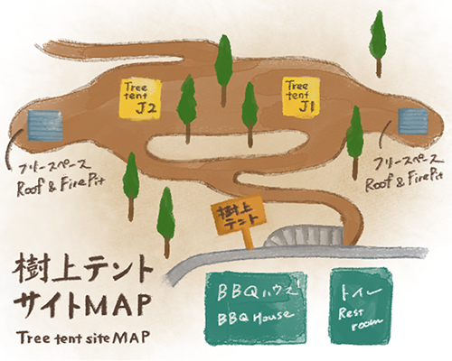 樹上テントサイトMAP
